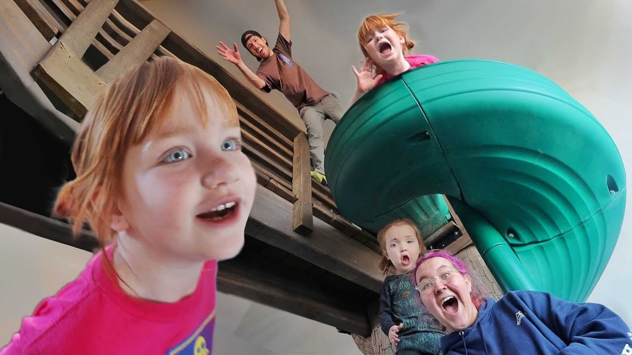 SLiDE MANSiON Hide n Seek!! family & friends play pass the microphone! ultimate new finding game!